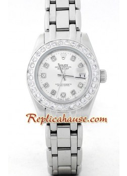 Rolex Réplica Datejust - Silver- Dama -