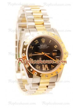 Rolex Réplica Datejust Dos Tonos Reloj