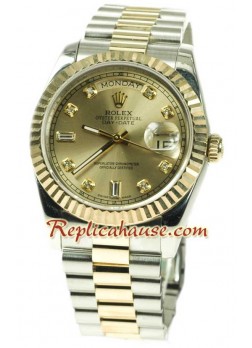 Rolex Réplica Day Date Dos Tonos Reloj Suizo