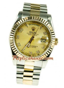 Rolex Réplica Day Date Dos Tonos Reloj Suizo