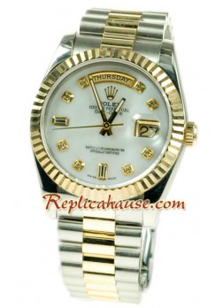 Rolex Réplica Day Date Dos Tonos Reloj Suizo