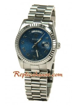 Rolex Réplica Day Date-Silver Reloj