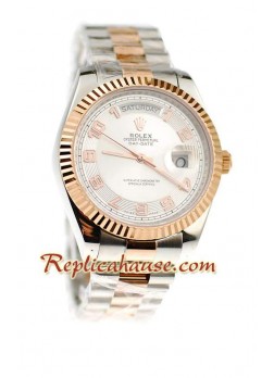 Rolex Réplica Day Date Dos Tonos Reloj Suizo