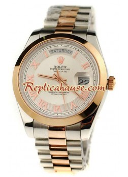 Rolex Réplica Day Date Dos Tonos Reloj Suizo