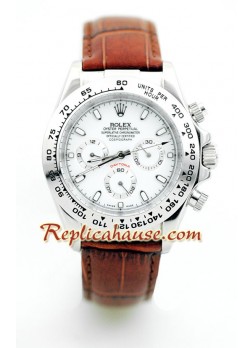 Rolex Réplica Daytona Reloj con correa de cuero