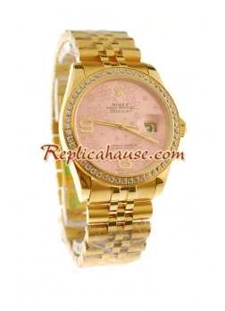 Rolex Suizo Réplica estampado floreado 2011 Edición Datejust Reloj
