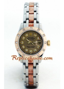 Rolex Réplica Datejust - Two-tone- Dama -(Rose Gold)