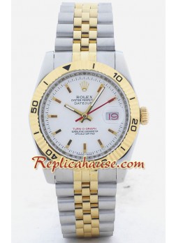 Rolex Réplica Datejust - Turn O Graph - Dos Tonos