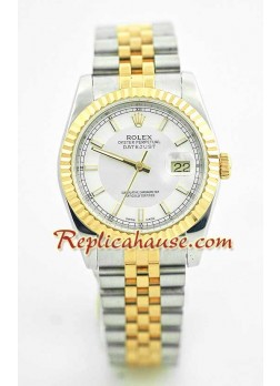 Rolex Réplica Datejust Reloj - Dos Tonos