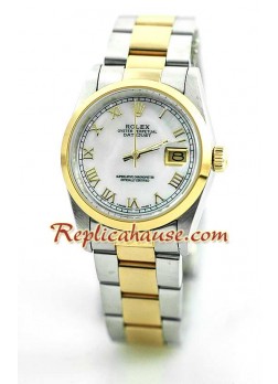 Rolex Réplica Datejust Reloj - Dos Tonos