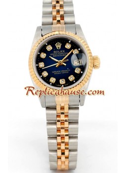 Rolex Réplica Datejust - Dos Tonos - Dama -