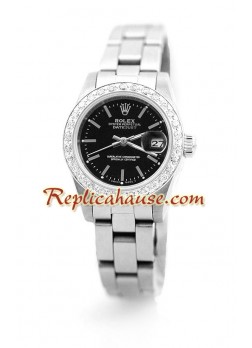 Rolex Réplica Datejust - Silver - Dama -