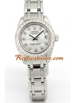 Rolex Réplica Datejust - Silver - Dama -