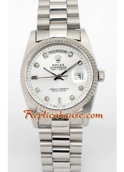 Rolex Réplica Day Date-Silver
