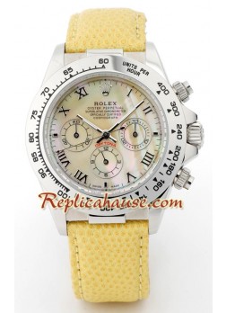 Rolex Réplica Daytona Yellow Leather Reloj para hombre