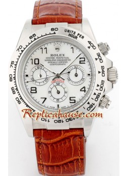Rolex Réplica Daytona Reloj con correa de cuero