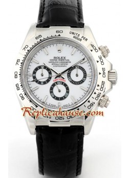 Rolex Réplica Daytona Reloj con correa de cuero
