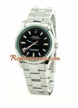 Rolex Réplica Milgauss Reloj para hombre - Green Crystal Edición
