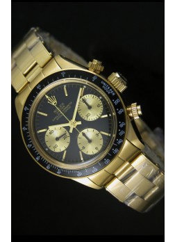 Rolex Daytona 6265 Cosmograph Dial Negro, Caja en Oro