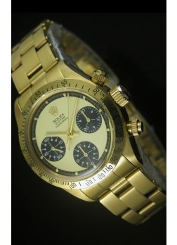 Rolex Daytona 6263 Cosmograph Dial Blanco, Caja en Oro
