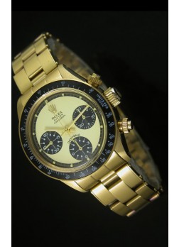 Rolex Daytona 6263 Cosmograph Dial Blanco, Caja en Oro