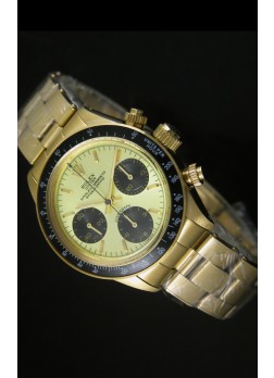 Rolex Daytona 6265 Cosmograph Caja en Oro, Dial Metálico Dorado
