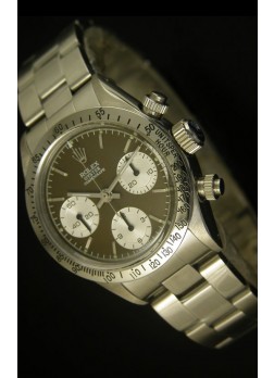 Rolex Daytona 6263 Cosmograph Dial Marrón Café, Bisel en Acero