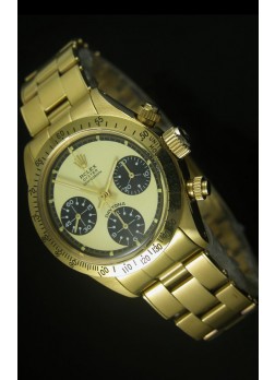 Rolex Daytona 6263 Cosmograph Dial Dorado en Oro, Caja en Oro
