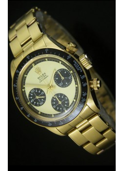 Rolex Daytona 6263 Cosmograph Dial Blanco, Caja en Oro