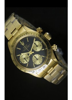 Rolex Daytona 6265 Cosmograph Dial Negro, Caja en Oro