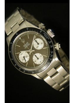 Rolex Daytona 6263 Cosmograph Dial Marrón Café, Bisel Negro