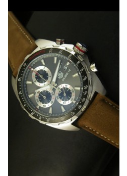 Tag Heuer Calibre 16 Reloj en Acero Inoxidable Dial Gris