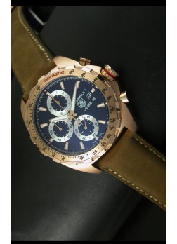 Tag Heuer Calibre 16 Reloj Oro Rosado en Dial Negro