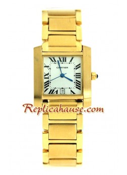 Cartier Tank Francaise Gold - Men's Reloj