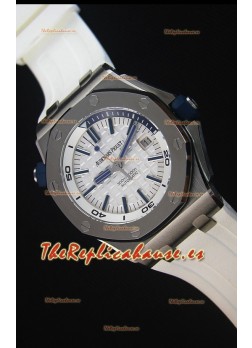 Audemars Piguet Royal Oak New Diver 1:1 Reloj Replica Suizo a escala 1:1 Color Blanco