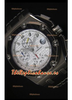 Audemars Piguet Royal Oak Offshore Juan Pablo Montoya Reloj Suizo con Movimiento 3120 Dial Blanco - Replica Espejo