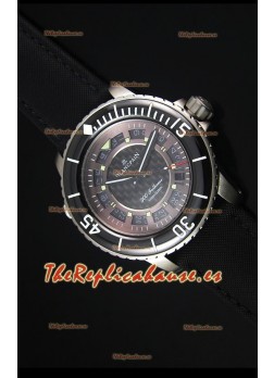 Blancpain 500 Fathoms Reloj Replica Suiza con Dial Gris de Carbon - Edicion Escala Espejo 1:1
