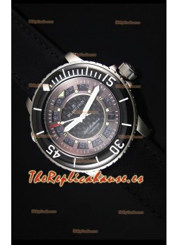Blancpain 500 Fathoms Reloj Replica Suiza con Dial Gris de Carbon - Edicion Escala Espejo 1:1