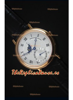 Breguet Classique Moonphase Reloj Replica Suizo de Oro Rosado