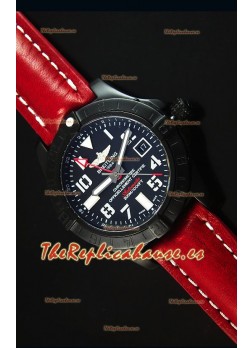 Breitling Chronometre GMT Dial Negro Reloj Replica Suizo caja con Revestimienvo en PVD