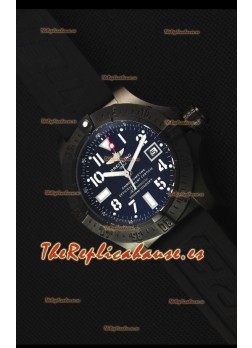 Breitling Avenger Blacksteel Reloj Replica Suizo revestimiento DLC, Dial Negro