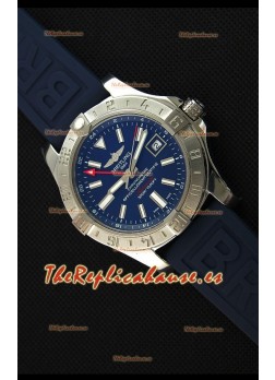 Breitling Avenger II GMT Reloj Replica Suizo a Espejo 1:1 Dial Azul