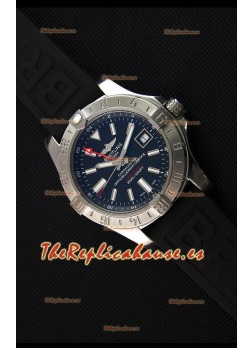 Breitling Avenger II GMT Reloj Replica Suizo a Espejo 1:1 Dial Negro