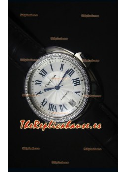 Cle De Cartier Watch 40MM Carcasa en Acero Bisel en Diamante - Reloj Replica a Escala Espejo 1:1