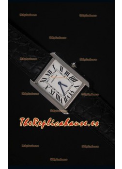 Cartier Tank Solo Reloj Cuarzo Suizo Correa de Piel Tamaño Pequeño 24MM Ancho
