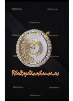 Chopard Happy Dreams 36MM Correa Negra, Dial Blanco