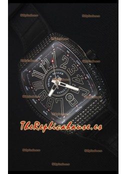 Franck Muller Vanguard Reloj Repolica Suizo, Caja con revestimiento PVD