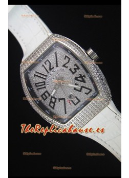 Franck Muller Vanguard Reloj Replica Suizo, Dial con Diamantes Incrustados