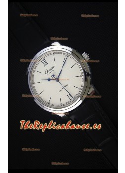 Glashuette Senator Excellence Dial color Crema, Caja de Acero Reloj Replica Suizo