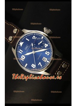 IWC Big Pilot - Functional Power Reserve Dial Azul Reloj Replica a escala 1:1